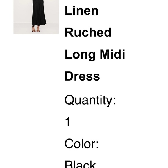 NWT Banana Republic Viscose Linen Blend Black Maxi Dress SZ 10 Purchased 6/1/25 - Picture 7 of 11